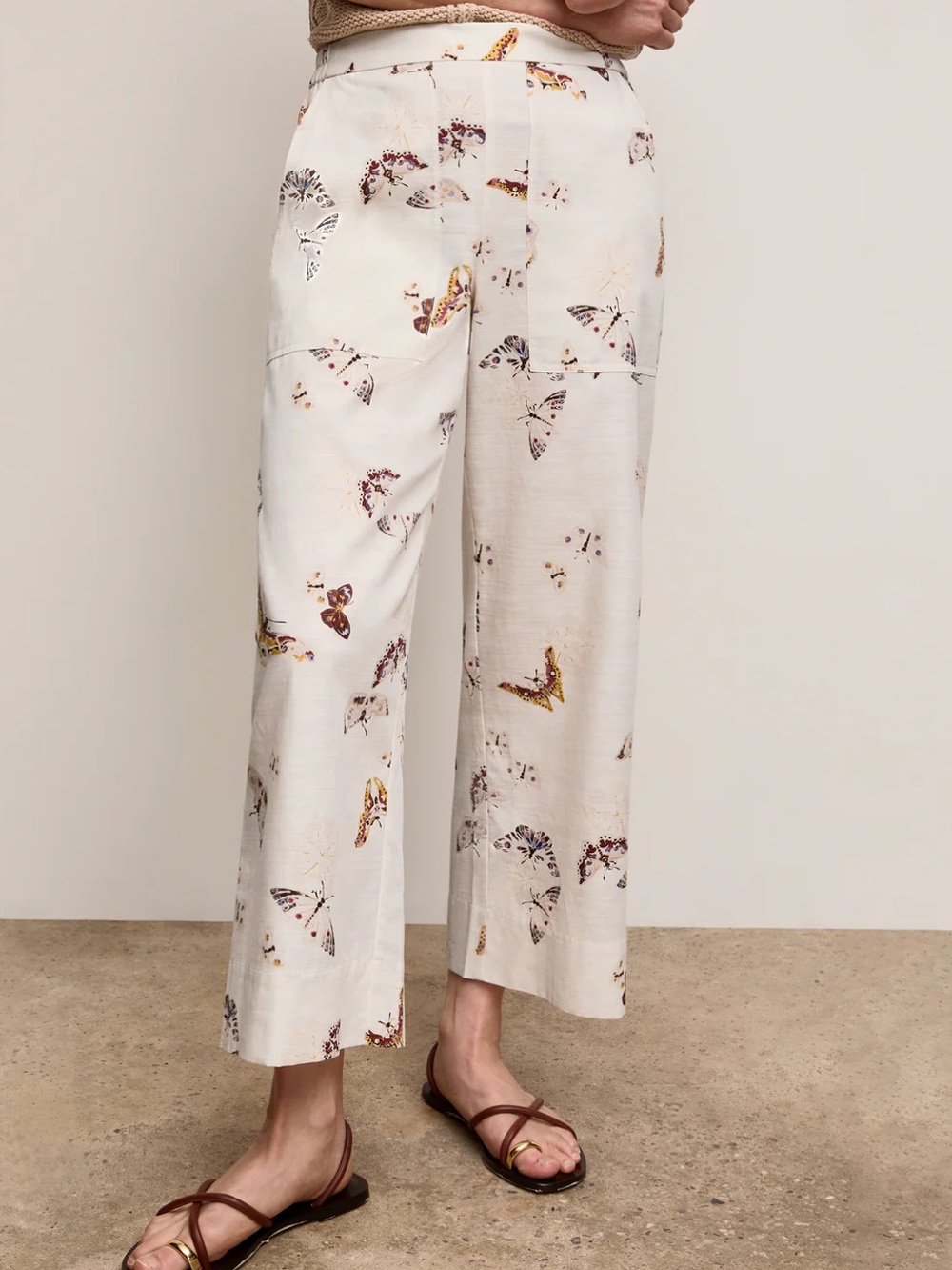 Madelyn Pull-on Pant - Airy Cotton Butterfly print